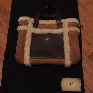 UGG Suede Shearling Tote